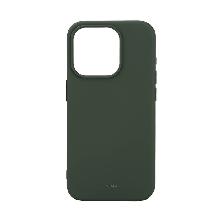 ONSALA Mobilskal med Silikonkänsla MagSeries Olive Green - iPhone 15 Pro in de groep SMARTPHONE & TABLETS / Mobielbescherming / Apple / iPhone 15 bij TP E-commerce Nordic AB (C30373)