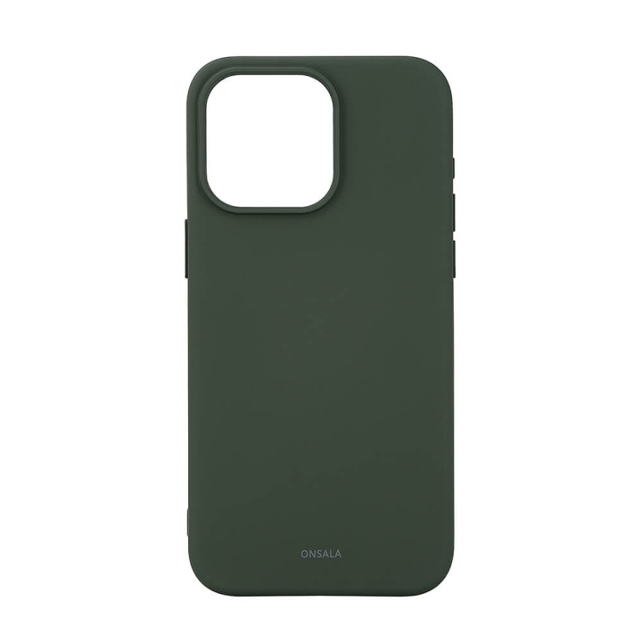 ONSALA Mobilskal med Silikonkänsla MagSeries Olive Green - iPhone 15 Pro Max in de groep SMARTPHONE & TABLETS / Mobielbescherming / Apple / iPhone 15 bij TP E-commerce Nordic AB (C30374)