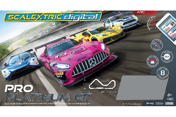 Scalextric ARC PRO - Pro Platinum in de groep SPEELGOED, KINDER- & BABYPRODUCTEN / Op afstand bestuurbaar / Autobanen / Banen bij TP E-commerce Nordic AB (C30490)