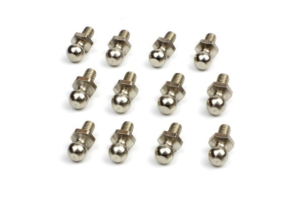 BLACKZON Ball Stud 4.8x12mm (12pcs) in de groep SPEELGOED, KINDER- & BABYPRODUCTEN / Op afstand bestuurbaar / Reserveonderdelen & Extra accessoires / Blackzon bij TP E-commerce Nordic AB (C30800)