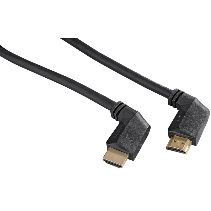 HAMA Kabel HDMI Ethernet Vinklad Guld Svart 1.5m in de groep HOME ELECTRONICS / Kabels & Adapters / HDMI / Kabels bij TP E-commerce Nordic AB (C30872)