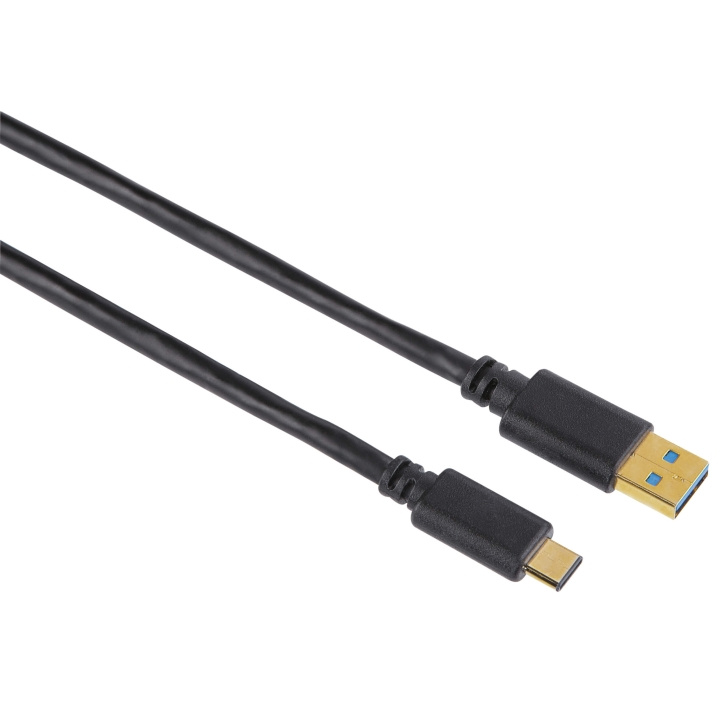 HAMA Kabel USB-C-USB-A 3.1 Hane-Hane Guld Svart 1.8m in de groep COMPUTERS & RANDAPPARATUUR / Computerkabels / USB / USB-C bij TP E-commerce Nordic AB (C30922)