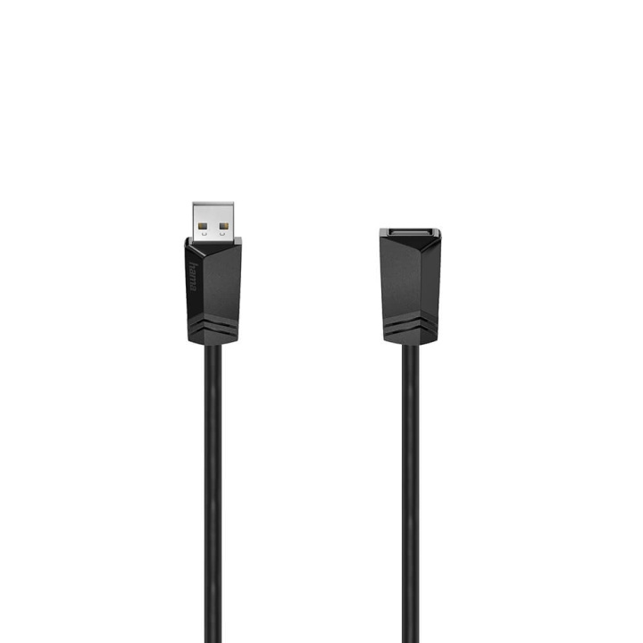 Hama Kabel USB 2.0-förlängning 480 Mbit/s 3,0m Svart in de groep COMPUTERS & RANDAPPARATUUR / Computerkabels / USB / USB-A / Kabels bij TP E-commerce Nordic AB (C30964)