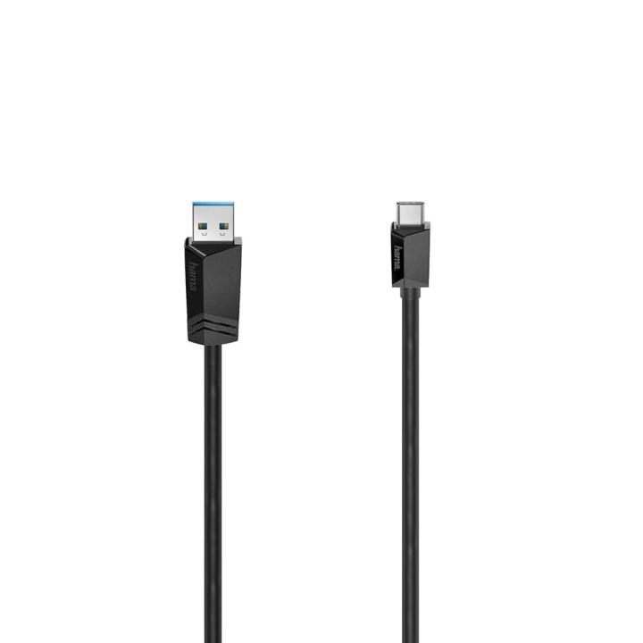 Hama Kabel USB-C - USB-A USB 3.2 5 Gbit/s 0.75m Svart in de groep COMPUTERS & RANDAPPARATUUR / Computerkabels / USB / USB-C bij TP E-commerce Nordic AB (C30972)