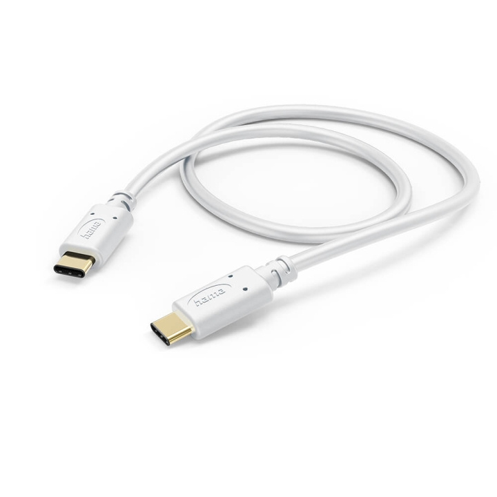 Hama Laddkabel USB-C Vit 1,5m in de groep SMARTPHONE & TABLETS / Opladers & Kabels / Kabels / Kabels Type C bij TP E-commerce Nordic AB (C30995)