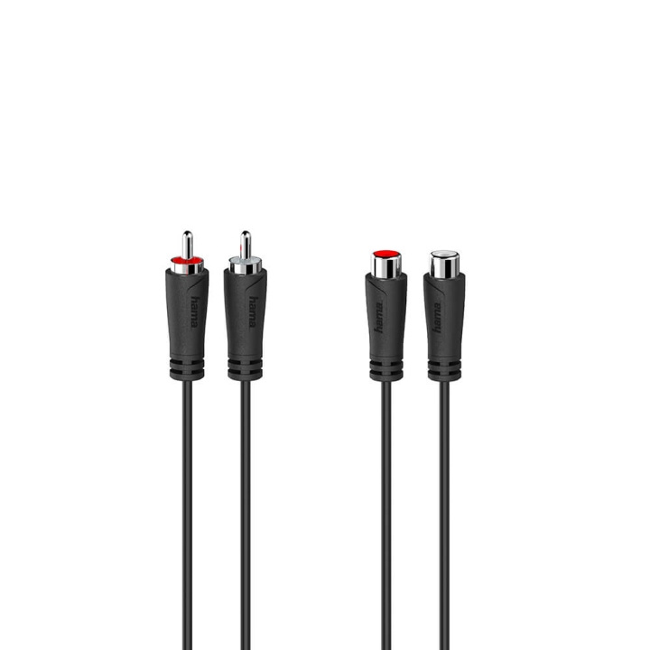 Hama Förlängningskabel Ljud 2 RCA-kontakter - 2 RCA-uttag 3,0m in de groep HOME ELECTRONICS / Kabels & Adapters / RCA / Kabels bij TP E-commerce Nordic AB (C31012)