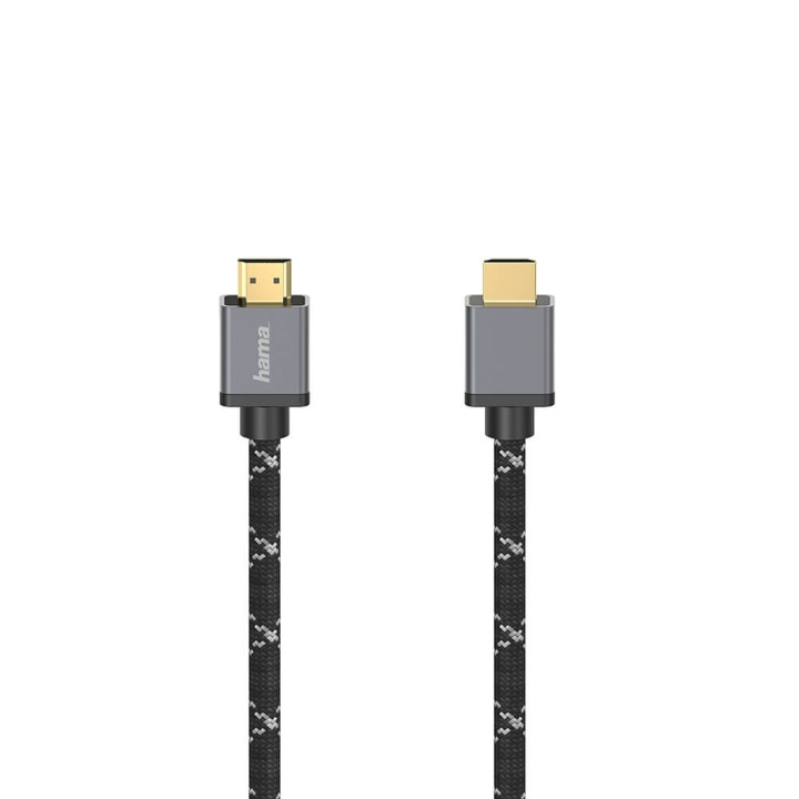 Hama Kabel HDMI Ultra High Speed 8K 48Gbit/s Metall 1,0m in de groep HOME ELECTRONICS / Kabels & Adapters / HDMI / Kabels bij TP E-commerce Nordic AB (C31031)