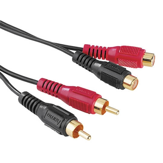 HAMA Kabel Förl. 2xRCA-2xRCA 2 m, Guld 2xHa-2xHo, ST in de groep HOME ELECTRONICS / Kabels & Adapters / RCA / Kabels bij TP E-commerce Nordic AB (C31094)