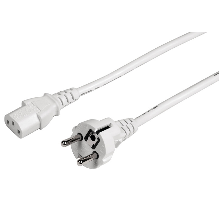 HAMA Nätkabel 3-pol Vit 5m in de groep COMPUTERS & RANDAPPARATUUR / Computerkabels / Elektrische kabels bij TP E-commerce Nordic AB (C31104)