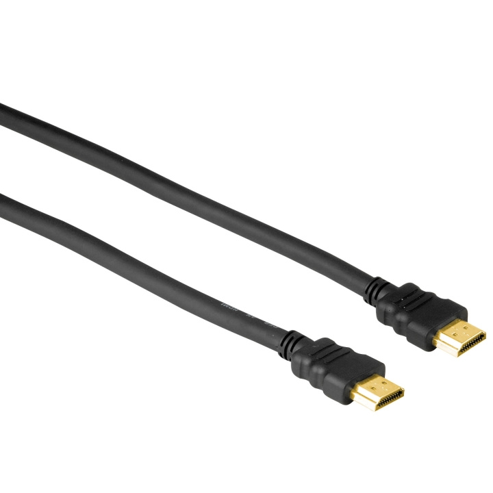 HAMA Kabel HDMI A-A Guld Svart 2.0m in de groep HOME ELECTRONICS / Kabels & Adapters / HDMI / Kabels bij TP E-commerce Nordic AB (C31159)