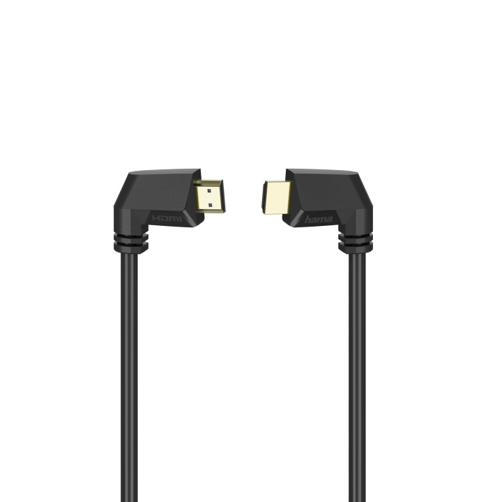 HAMA Kabel HDMI Ethernet Vinklad Guld Svart 1.5m in de groep HOME ELECTRONICS / Kabels & Adapters / HDMI / Kabels bij TP E-commerce Nordic AB (C31189)