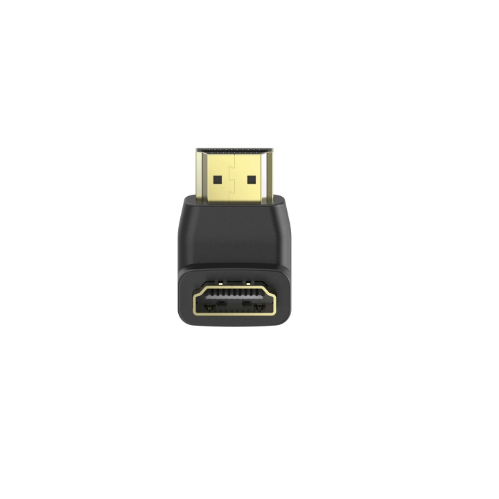 HAMA Adapter HDMI Vinklad Upp Hona-Hane Guld Svart in de groep HOME ELECTRONICS / Kabels & Adapters / HDMI / Adapters bij TP E-commerce Nordic AB (C31196)