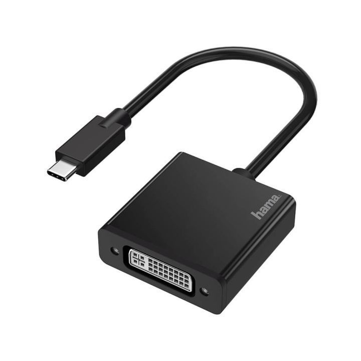 Hama Video Adapter USB-C till DVI Ultra-HD 4K in de groep COMPUTERS & RANDAPPARATUUR / Computerkabels / DisplayPort / Adapters bij TP E-commerce Nordic AB (C31206)