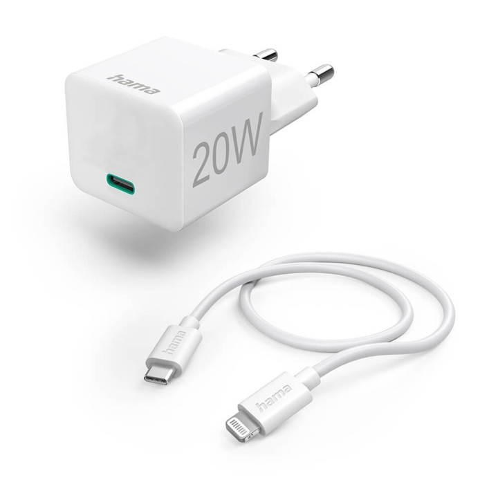 Hama Snabbladdare 220V USB-C-Lightning in de groep SMARTPHONE & TABLETS / Opladers & Kabels / Wandoplader / Wandoplader Lightning bij TP E-commerce Nordic AB (C31230)