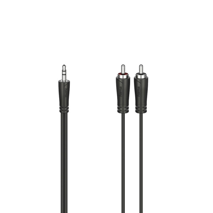 Hama Ljudkabel 3,5-2x RCA Svart 1,5m in de groep HOME ELECTRONICS / Kabels & Adapters / Audio Analoog / 3.5 mm bij TP E-commerce Nordic AB (C31234)