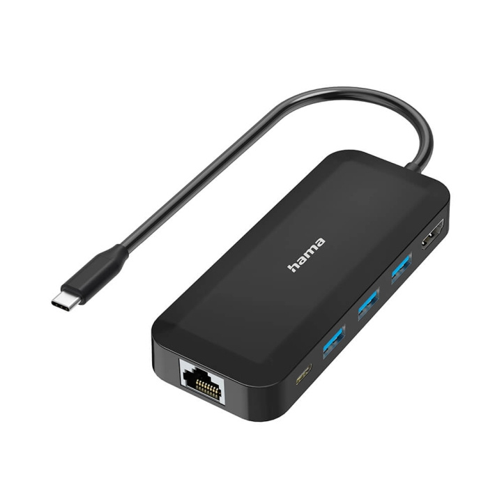 Hama USB-C Hubb Multi 6x Portar USB-A USB-C HDMI LAN in de groep COMPUTERS & RANDAPPARATUUR / Computeraccessoires / USB-hubs bij TP E-commerce Nordic AB (C31252)