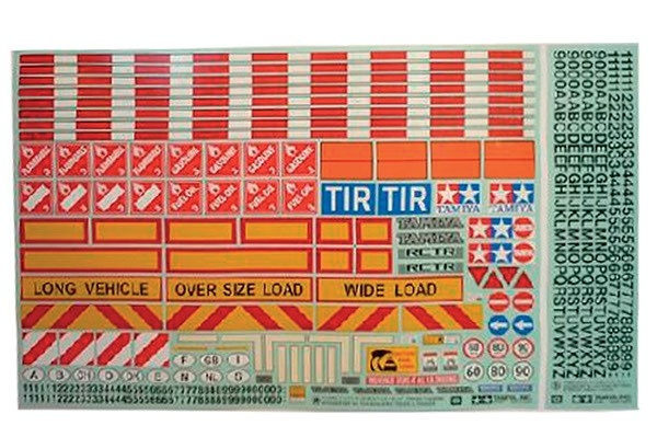 TAMIYA 1/14 Tractor/Trailer Sticker in de groep SPEELGOED, KINDER- & BABYPRODUCTEN / Op afstand bestuurbaar / Reserveonderdelen & Extra accessoires / TAMIYA bij TP E-commerce Nordic AB (C31505)