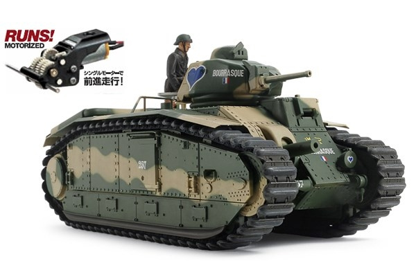 TAMIYA 1/35 French Battle Tank B1 bis (w/Single Motor) in de groep SPEELGOED, KINDER- & BABYPRODUCTEN / Op afstand bestuurbaar / Overige RC bij TP E-commerce Nordic AB (C31508)