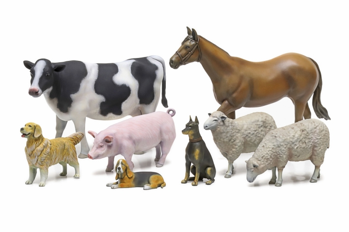 TAMIYA 1/35 Livestock Set II in de groep SPORT, VRIJE TIJD & HOBBY / Hobby / Kunststof modellen / Figuren bij TP E-commerce Nordic AB (C31760)