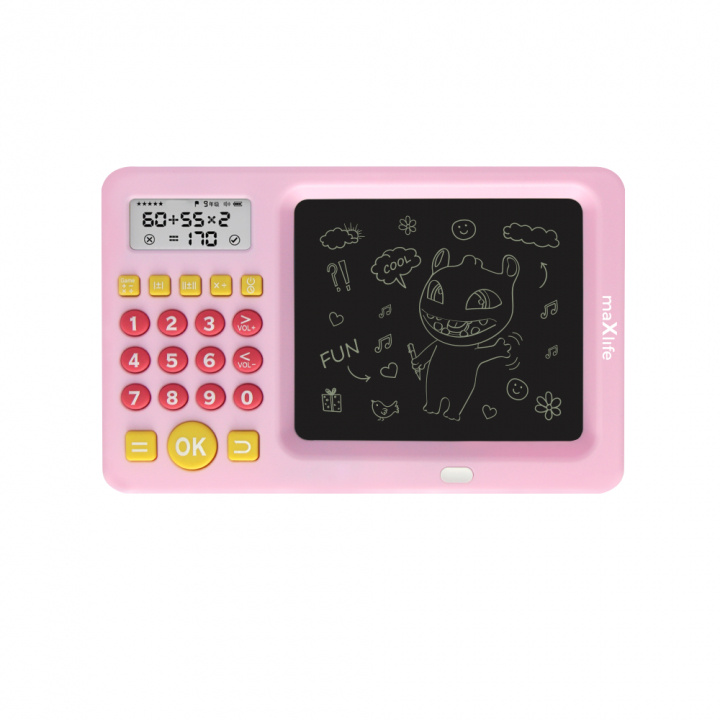 Maxlife MXWB-01 - Tekenbord met rekenmachine, roze in de groep SPEELGOED, KINDER- & BABYPRODUCTEN / Speelgoed / Tekenen & Tellen bij TP E-commerce Nordic AB (C32066)