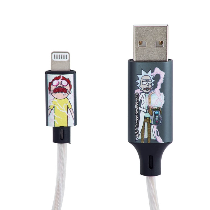 RICK&MORTY USB A till Lightning Light-Up 1,2m MFI Shock in de groep SMARTPHONE & TABLETS / Opladers & Kabels / Kabels / Kabels Lightning bij TP E-commerce Nordic AB (C32122)