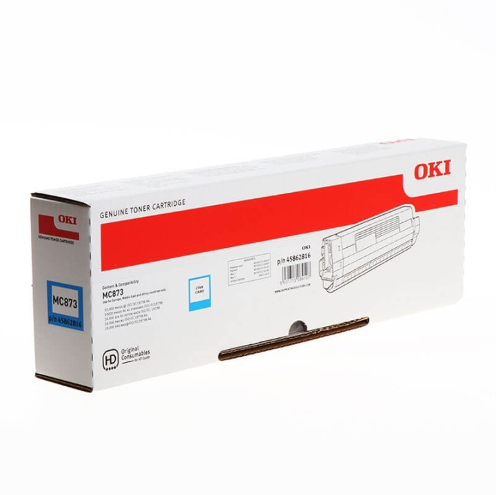 OKI Toner 45862816 Cyan Hög Kapacitet in de groep COMPUTERS & RANDAPPARATUUR / Printers & Accessoires / Inkt & Toner / Toner / OKI bij TP E-commerce Nordic AB (C32190)