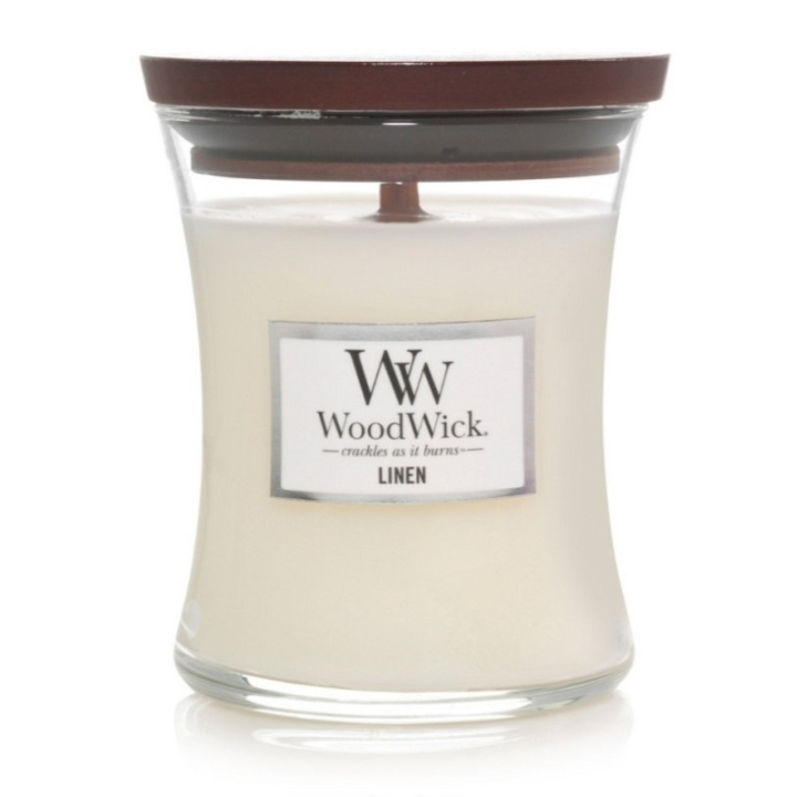 WoodWick Medium - Linen in de groep BEAUTY & HEALTH / Geuren & Parfum / Overige geuren / Geurkaarsen bij TP E-commerce Nordic AB (C32522)