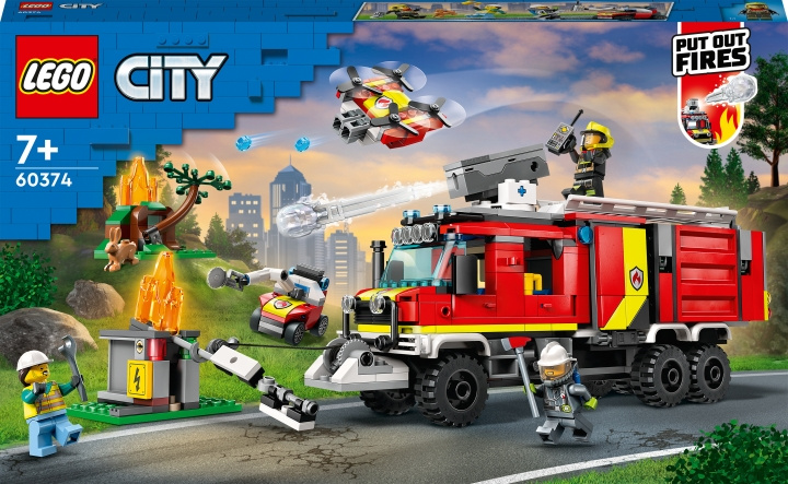 LEGO City Fire 60374 - Fire Command Truck in de groep SPEELGOED, KINDER- & BABYPRODUCTEN / Speelgoed / Bouwspeelgoed / Lego bij TP E-commerce Nordic AB (C32765)