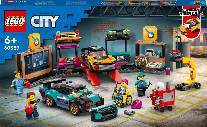 LEGO City Great Vehicles 60389 - Custom Car Garage in de groep SPEELGOED, KINDER- & BABYPRODUCTEN / Speelgoed / Bouwspeelgoed / Lego bij TP E-commerce Nordic AB (C32770)