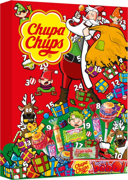 Chupa Chups Kerstkalender, 210,6 g in de groep SPEELGOED, KINDER- & BABYPRODUCTEN / Speelgoed / Adventkalender bij TP E-commerce Nordic AB (C32975)