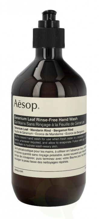 Aesop Geranium Leaf Rinse-Free Hand Wash carton @ 1 piece x 500 ml in de groep BEAUTY & HEALTH / Huidsverzorging / Lichaamsverzorging / Geurende zeep bij TP E-commerce Nordic AB (C33005)