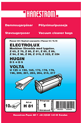 hanestroem Dammsugarpåsar Hanestrom Universal till tygpåse in de groep HUISHOUDEN & TUIN / Schoonmaakproducten / Stofzuigers & Accessoires / Accessoires / Stofzuigerzakken bij TP E-commerce Nordic AB (C33199)