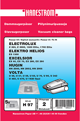 hanestroem Dammsugarpåsar Hanestrom Electrolux Z 365 in de groep HUISHOUDEN & TUIN / Schoonmaakproducten / Stofzuigers & Accessoires / Accessoires / Stofzuigerzakken bij TP E-commerce Nordic AB (C33201)