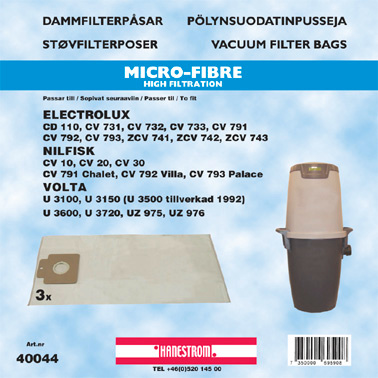hanestroem Stofzuigerzakken Hanestrom Electrolux cd-zak in de groep HUISHOUDEN & TUIN / Schoonmaakproducten / Stofzuigers & Accessoires / Accessoires / Stofzuigerzakken bij TP E-commerce Nordic AB (C33213)