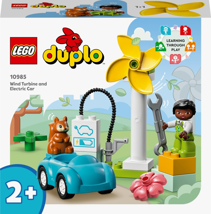 LEGO DUPLO Town 10985 - Wind Turbine and Electric Car in de groep SPEELGOED, KINDER- & BABYPRODUCTEN / Speelgoed / Bouwspeelgoed / Lego bij TP E-commerce Nordic AB (C33361)