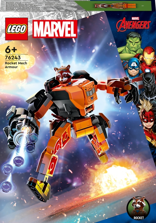 LEGO Super Heroes 76243 - Rocket Mech Armor in de groep SPEELGOED, KINDER- & BABYPRODUCTEN / Speelgoed / Bouwspeelgoed / Lego bij TP E-commerce Nordic AB (C33382)