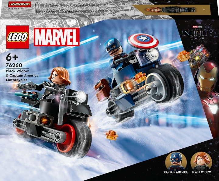 LEGO Super Heroes Marvel 76260 - Black Widow & Captain America Motorcycles in de groep SPEELGOED, KINDER- & BABYPRODUCTEN / Speelgoed / Bouwspeelgoed / Lego bij TP E-commerce Nordic AB (C33456)