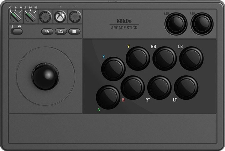 8BitDo Arcade Stick, Black, Xbox / PC in de groep COMPUTERS & RANDAPPARATUUR / GAMING / Gaming accessoires bij TP E-commerce Nordic AB (C33517)