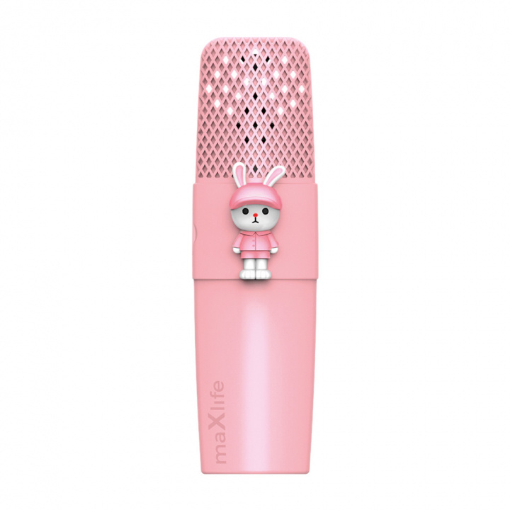 Maxlife Animal MXBM-500 - Bluetooth Karaoke Microfoon met Luidspreker, Roze in de groep HOME ELECTRONICS / Audio & Beeld / Handmicrofoons bij TP E-commerce Nordic AB (C33686)