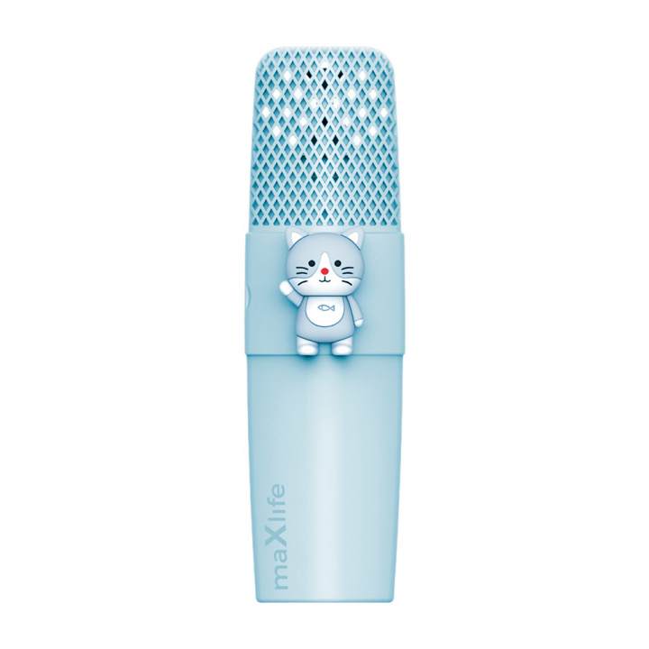 Maxlife Animal MXBM-500 - Bluetooth Karaoke Microfoon met Luidspreker, Blauw in de groep HOME ELECTRONICS / Audio & Beeld / Handmicrofoons bij TP E-commerce Nordic AB (C33687)
