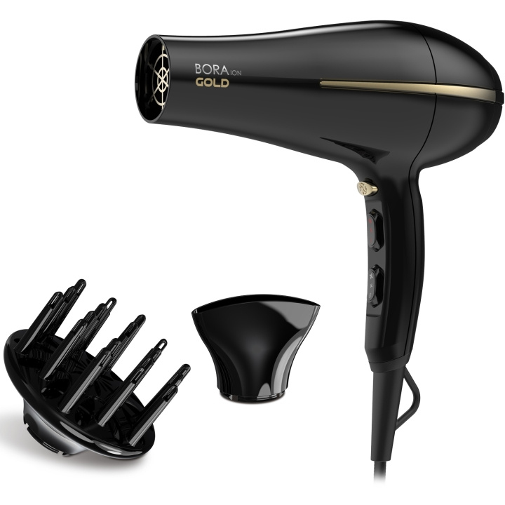 GA.MA Hårfön Bora GOLD GH0825 in de groep BEAUTY & HEALTH / Haar & Styling / Stylingtools / Haardroger bij TP E-commerce Nordic AB (C33736)