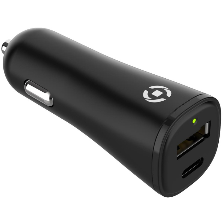 Celly Planet Billaddare USB-A + USB-C av 100% återvunnen plast Svart in de groep SMARTPHONE & TABLETS / Opladers & Kabels / Autoladers / Autoladers Type-C bij TP E-commerce Nordic AB (C33789)