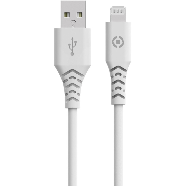 Celly Planet USB-A - Lightning-kabel 1,5m av 100% återvunnen plast Vit in de groep SMARTPHONE & TABLETS / Opladers & Kabels / Kabels / Kabels Lightning bij TP E-commerce Nordic AB (C33794)