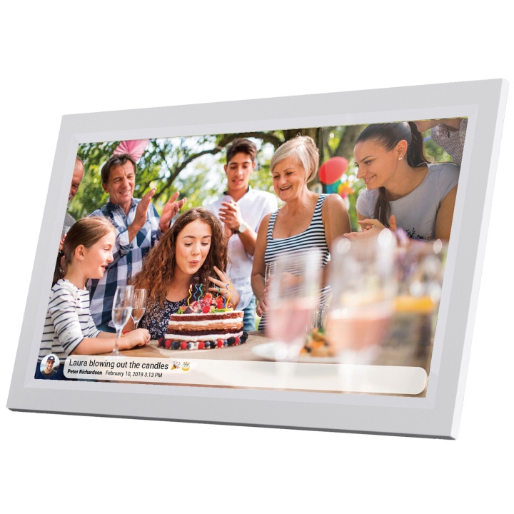 DENVER 15.6” FULL HD digital Wi-Fi photoframe with FRAMEO photo software White in de groep HOME ELECTRONICS / Audio & Beeld / Digitale fotolijst bij TP E-commerce Nordic AB (C33844)