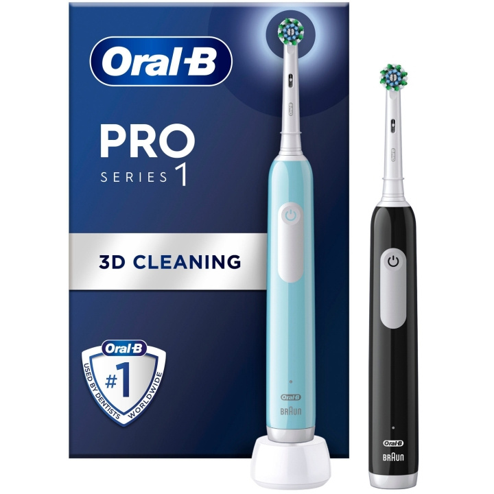 Oral B Eltandborste Pro1 Duo Black / Turquoise in de groep BEAUTY & HEALTH / Mondverzorging / Elektrische tandenborstels bij TP E-commerce Nordic AB (C33857)