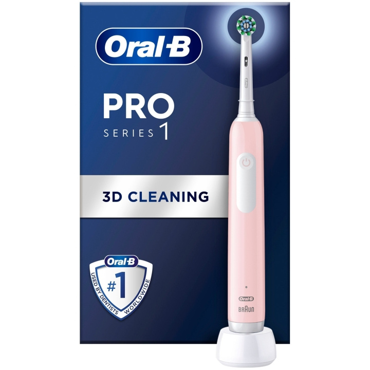 Oral B Eltandborste Pro1 Pink + Extra Refill in de groep BEAUTY & HEALTH / Mondverzorging / Elektrische tandenborstels bij TP E-commerce Nordic AB (C33858)