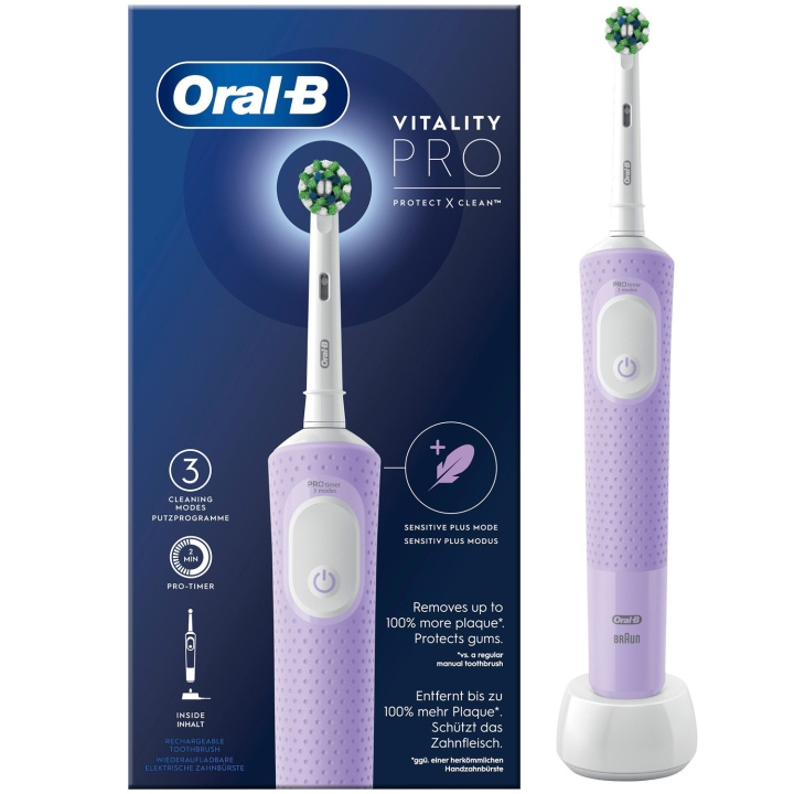 Oral B Eltandborste Vitality Pro Lilac CA HBOX in de groep BEAUTY & HEALTH / Mondverzorging / Elektrische tandenborstels bij TP E-commerce Nordic AB (C33859)