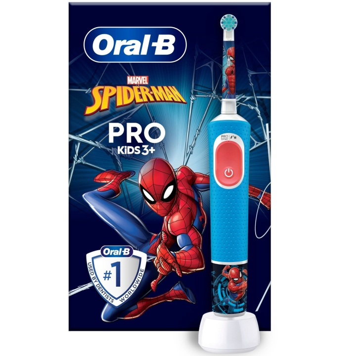 Oral B Eltandborste Vitality Pro Kids Spiderman HBOX in de groep BEAUTY & HEALTH / Mondverzorging / Elektrische tandenborstels bij TP E-commerce Nordic AB (C33861)