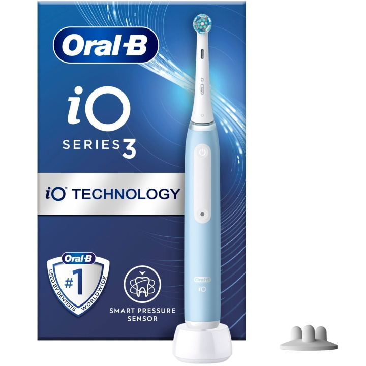 Oral B Eltandborste iO3S Ice Blue in de groep BEAUTY & HEALTH / Mondverzorging / Elektrische tandenborstels bij TP E-commerce Nordic AB (C33863)