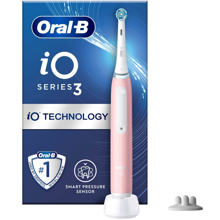 Oral B Eltandborste iO3S Blush Pink in de groep BEAUTY & HEALTH / Mondverzorging / Elektrische tandenborstels bij TP E-commerce Nordic AB (C33864)